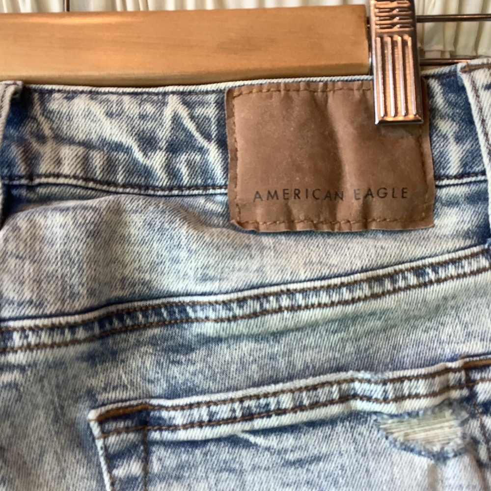 American Eagle Women’s Distressed Denim Jeans Flex Stretch Size 28x32 - Picture 7 of 9